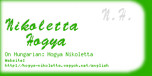 nikoletta hogya business card